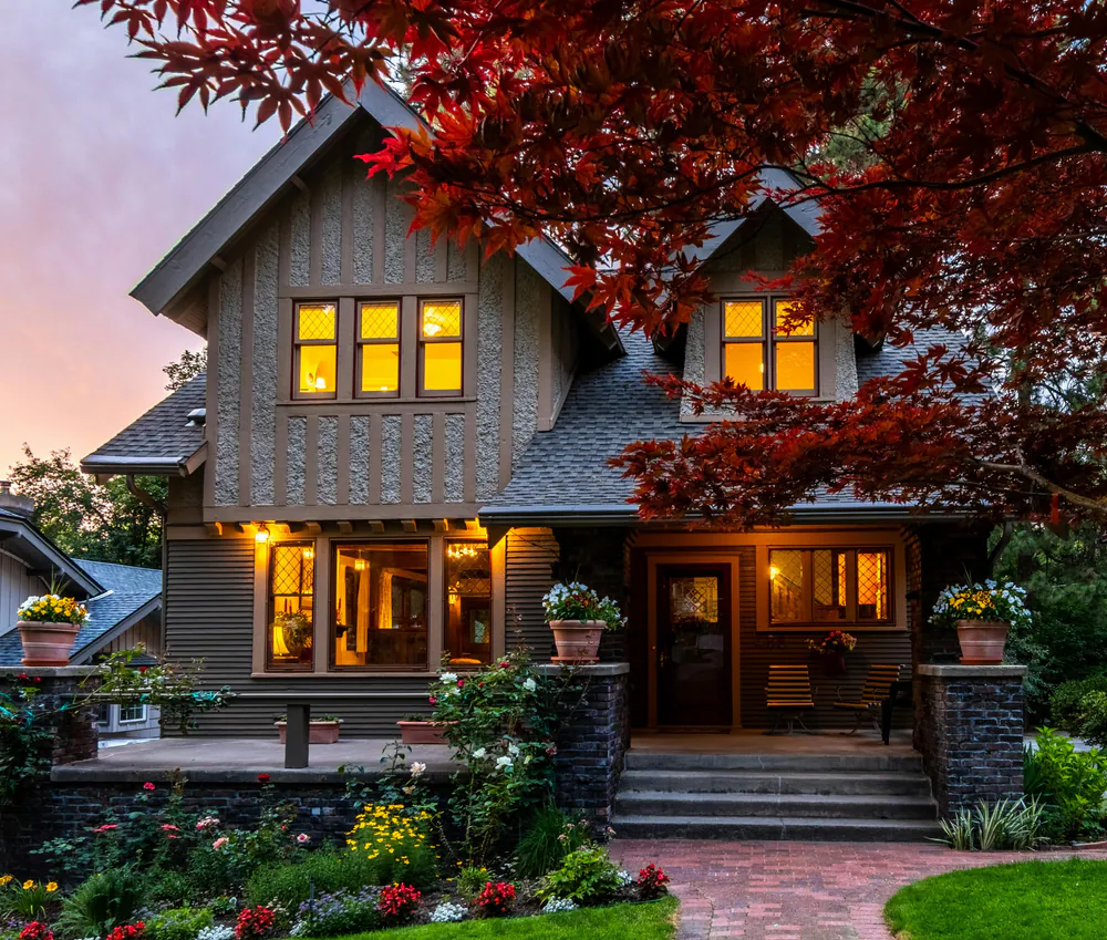 Classic Nashville craftsman at sunset